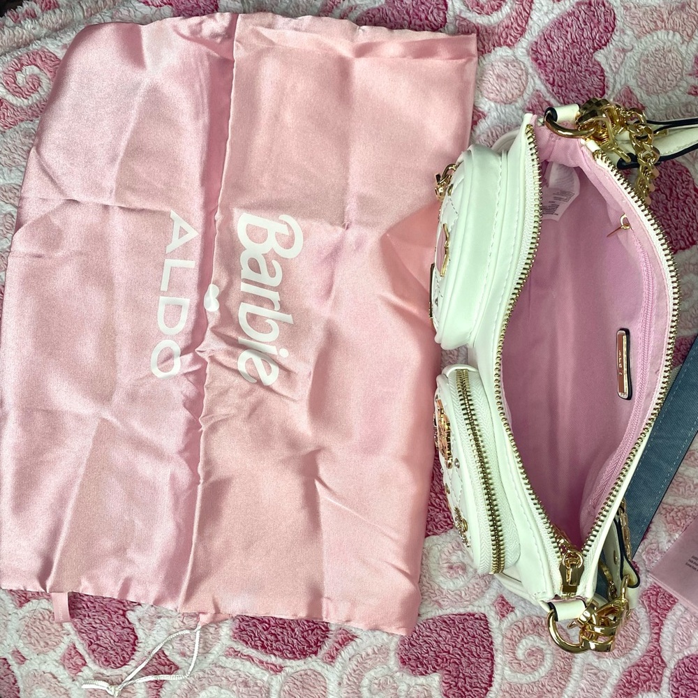 Aldo White Quilted Crossbody Bag - Picture 3 of 7